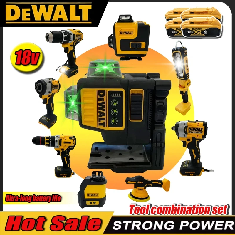 2026 DEWALT Brushless Polisher LED Light Cordless Electric Wrench Green Laser Level Tool Combo Kit for 18v Battery
2026 DEWALT Brushless Polisher LED Light Cordless Electric Wrench Green Laser Level Tool Combo Kit for 18v Battery