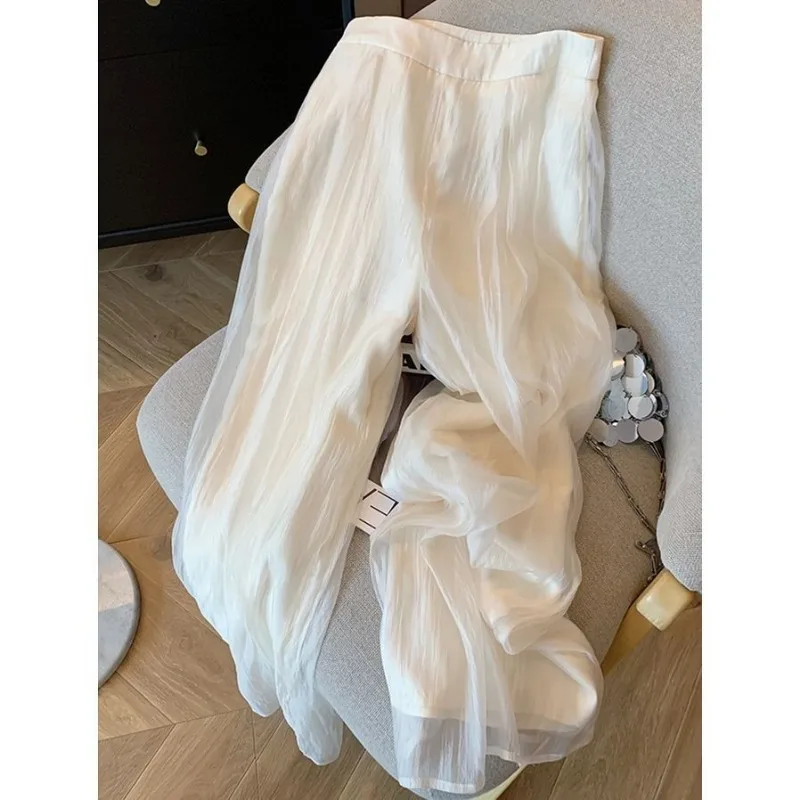 Elegant Solid Splice Casual Pants Women Spring Summer High Waist Draped Slimming Wide Leg Pants Women Long Pants
Elegant Solid Splice Casual Pants Women Spring Summer High Waist Draped Slimming Wide Leg Pants Women Long Pants