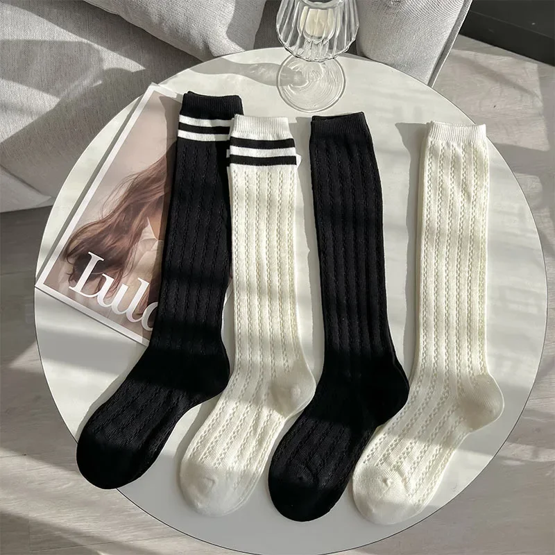 Black White Thin Women Long Socks Stockings Hollow Out Mesh Breathable Knee Sox Japanese Style Striped Girls Knee Sock Stockings
Black White Thin Women Long Socks Stockings Hollow Out Mesh Breathable Knee Sox Japanese Style Striped Girls Knee Sock Stockings