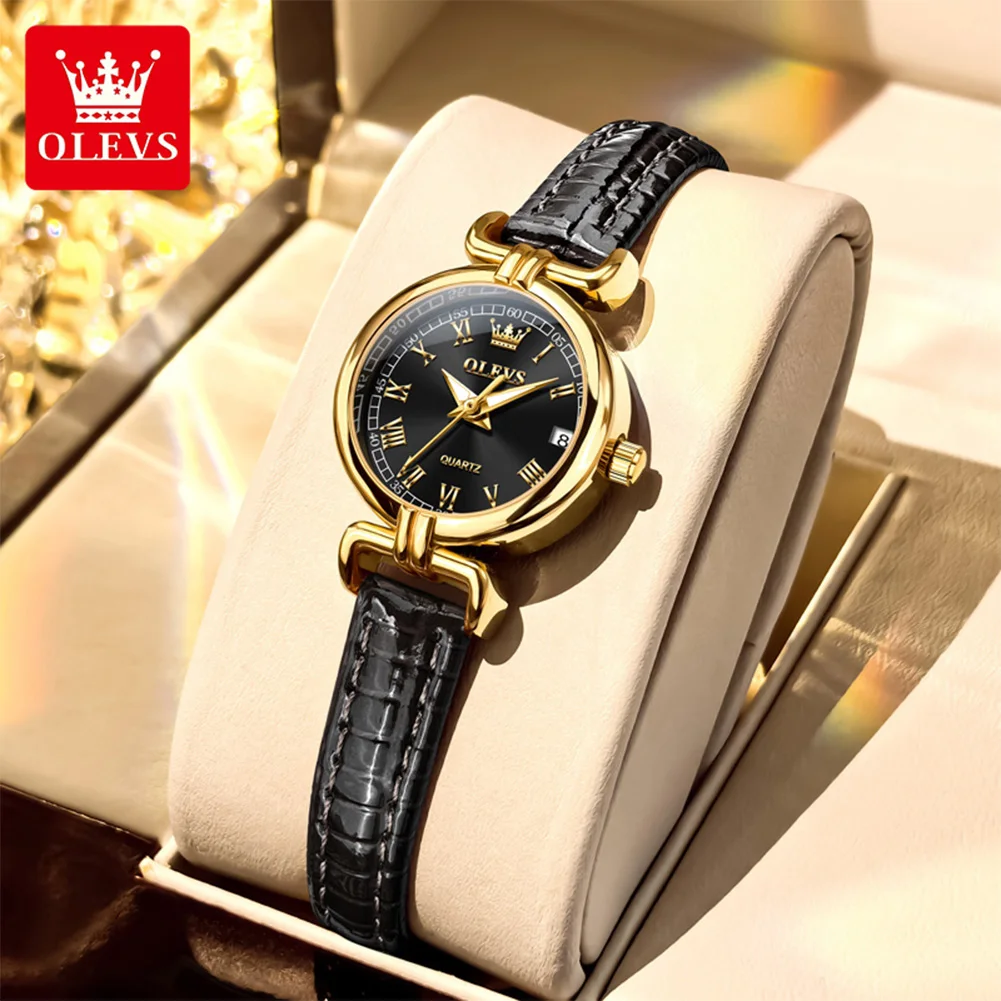 OLEVS 5645 Women Watch Quartz Movement Fashion Watch Gift Round-dial Leather Strap Wristwatch Calendar Window Luminous Watch
OLEVS 5645 Women Watch Quartz Movement Fashion Watch Gift Round-dial Leather Strap Wristwatch Calendar Window Luminous Watch