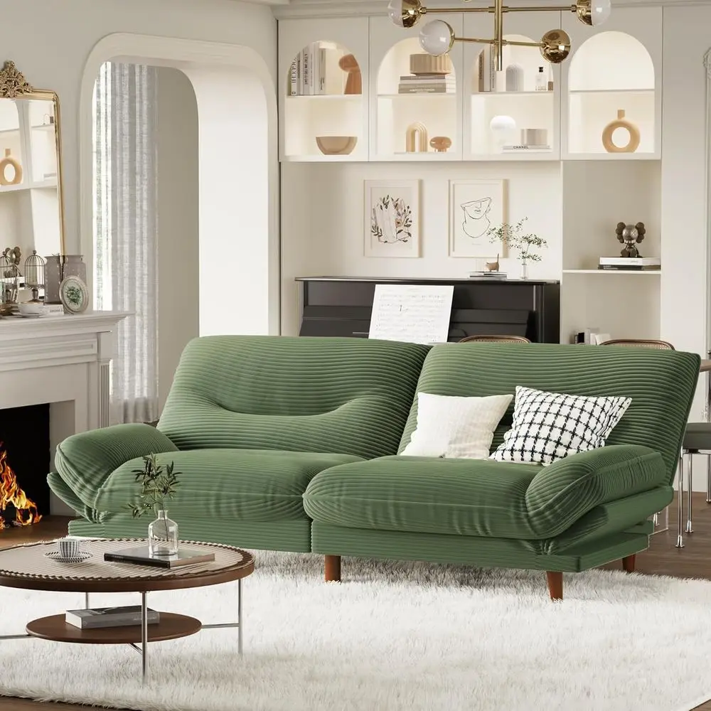 Adjustable Loveseat Couch with Sleeper Bed, Suitable for Living Room or Office, Corduroy Green
Adjustable Loveseat Couch with Sleeper Bed, Suitable for Living Room or Office, Corduroy Green