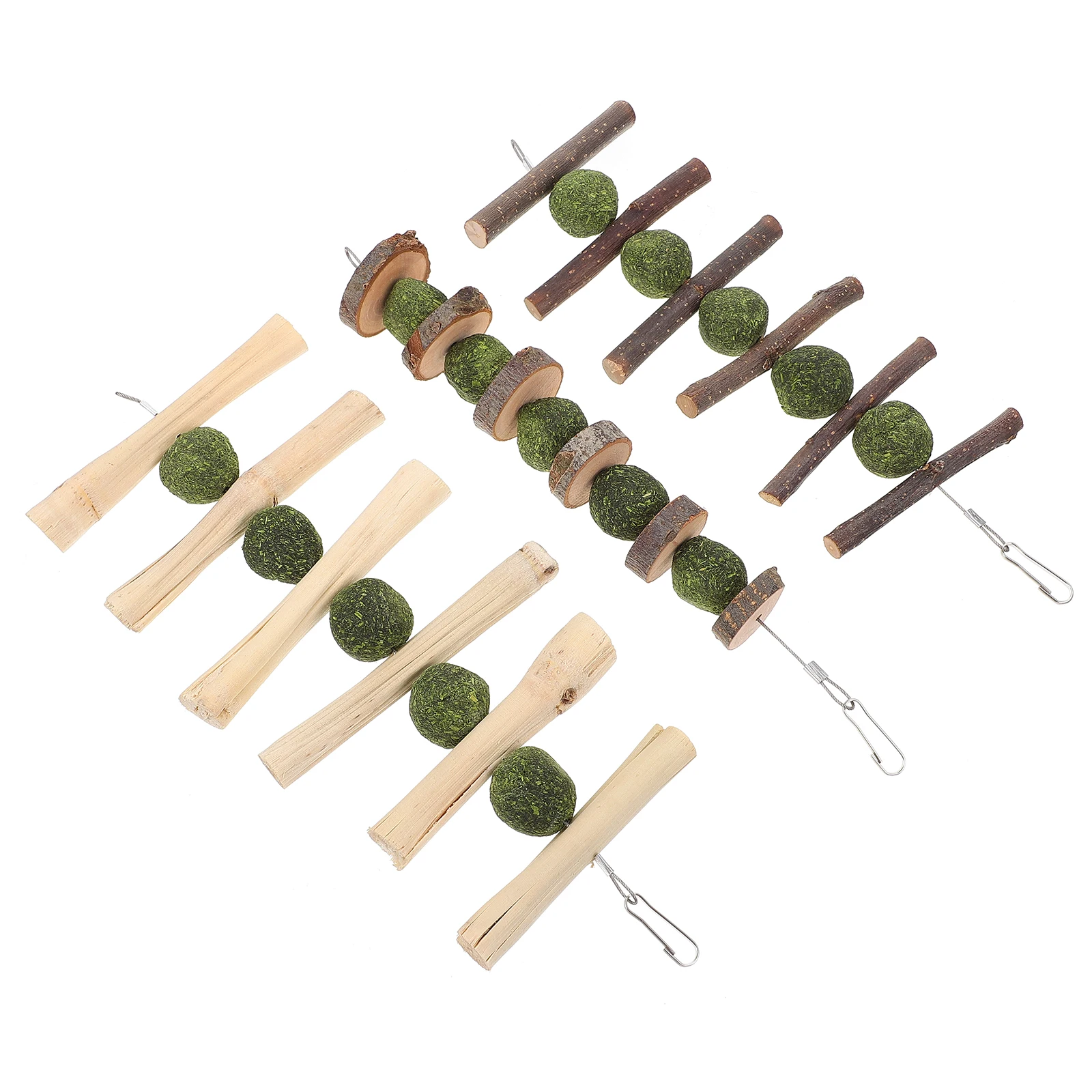 3pcs Pet Chew Toys Natural Grass Ball Skewers for Rabbit Bunny Hamster Guinea Pig Safe Material Wooden Snack Pet Supplies
3pcs Pet Chew Toys Natural Grass Ball Skewers for Rabbit Bunny Hamster Guinea Pig Safe Material Wooden Snack Pet Supplies