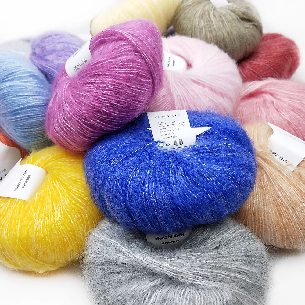 25g/Ball Mohair Yarn Crochet Women Scarf Shawl Wool Thread Handmade DIY For Knitted Sweater Hat Sewing Supply
25g/Ball Mohair Yarn Crochet Women Scarf Shawl Wool Thread Handmade DIY For Knitted Sweater Hat Sewing Supply