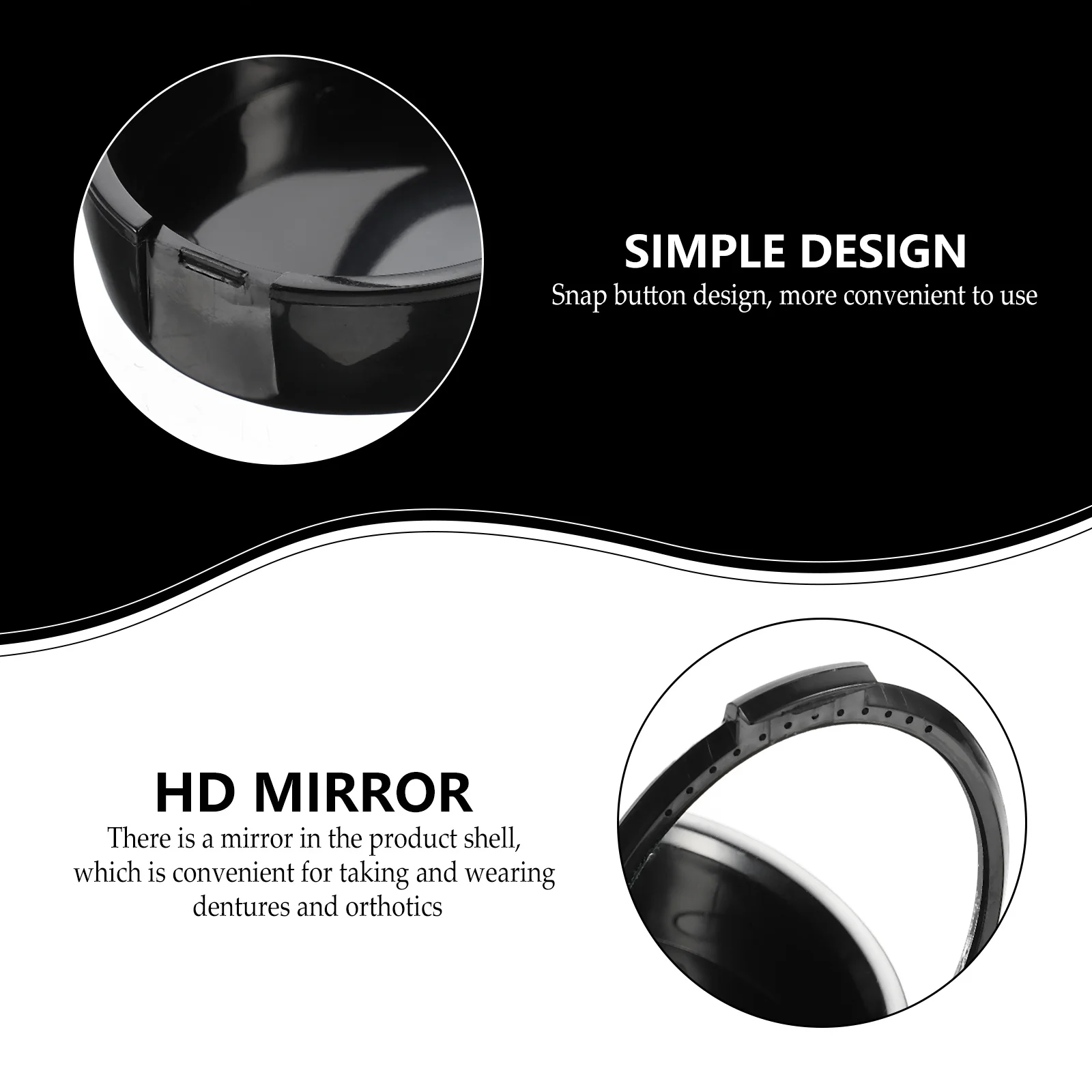 1 pc Portable Round Denture Storage Box with Mirror Black Keeps Clean Hygienic Easy to Carry Practical Useful for
1 pc Portable Round Denture Storage Box with Mirror Black Keeps Clean Hygienic Easy to Carry Practical Useful for