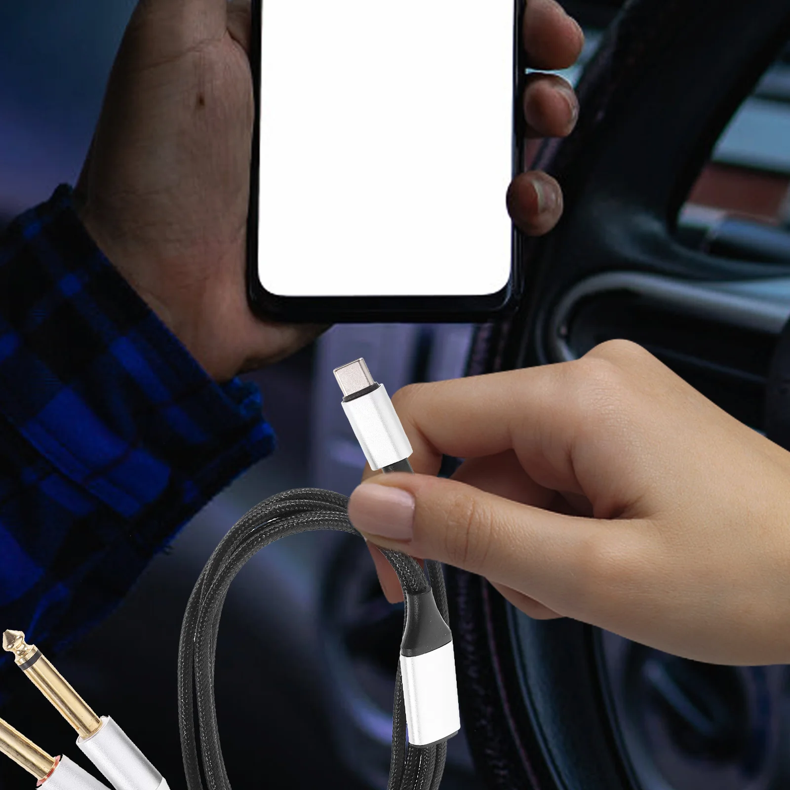 Type-C to 6.5mm Audio Cable 1M Solid Material Adapter for Devices Microphone Wire Amplifier Sound Transferring
Type-C to 6.5mm Audio Cable 1M Solid Material Adapter for Devices Microphone Wire Amplifier Sound Transferring