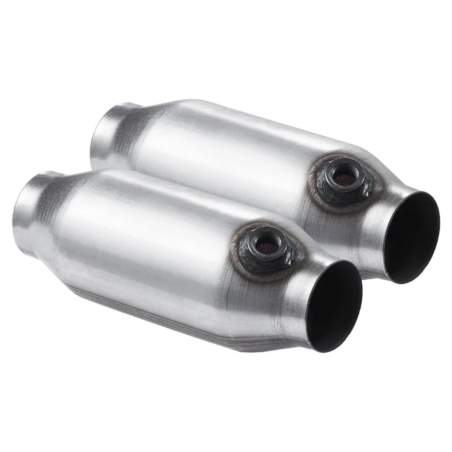 Universal High Flow Catalytic Converter 2.5 Inch Inlet/Outlet Stainless Steel Material with O2 Port 2 Pack for Quick Exhaust Ga
Universal High Flow Catalytic Converter 2.5 Inch Inlet/Outlet Stainless Steel Material with O2 Port 2 Pack for Quick Exhaust Ga