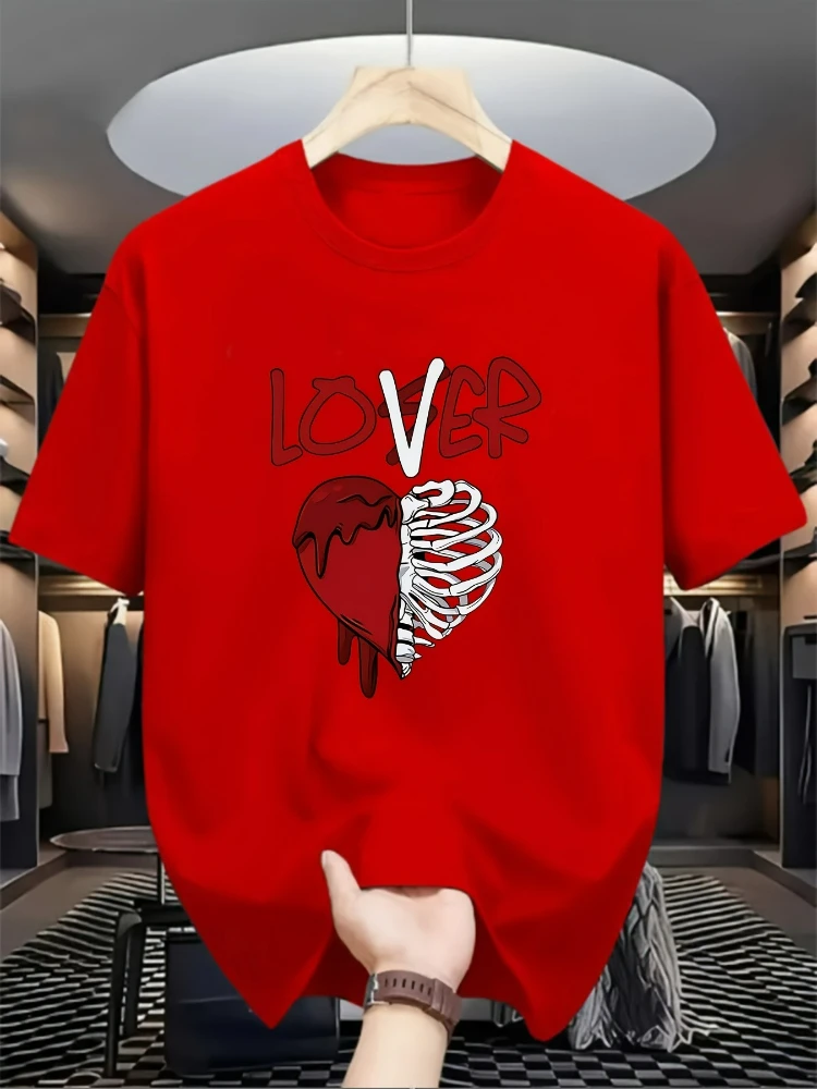 Summer Men'S 100%Cotton T-shirt LOVER Love Skull Printed Pattern Outdoor Wear Men'S Fashion Cotton T-shirt.
Summer Men'S 100%Cotton T-shirt LOVER Love Skull Printed Pattern Outdoor Wear Men'S Fashion Cotton T-shirt.