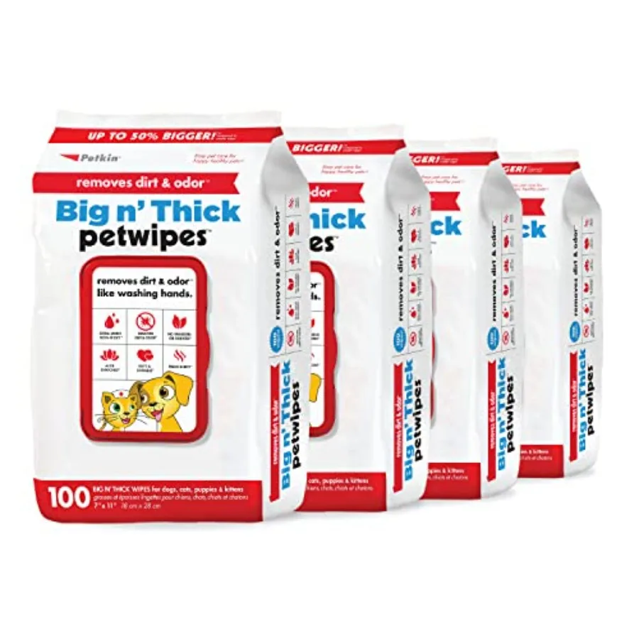 Pet Wipes for Dogs and Cats - 00 Large Wipes - Removes Dirt and Odor - Cleans Ears Face Butt Eye Area - Convenient for Home or
Pet Wipes for Dogs and Cats - 00 Large Wipes - Removes Dirt and Odor - Cleans Ears Face Butt Eye Area - Convenient for Home or