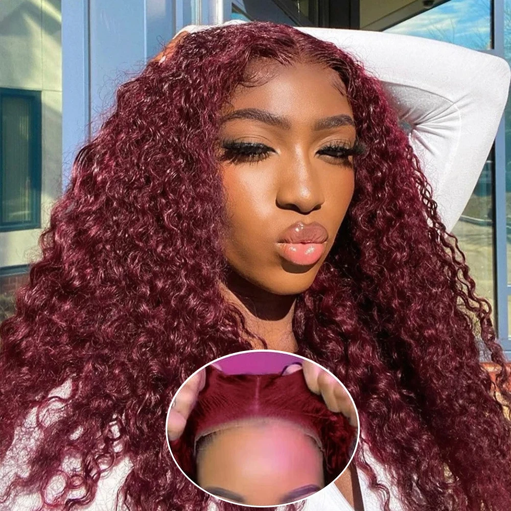 Deep Wave 99J Burgundy Colored Glueless Human Hair 13x4 Lace Frontal Wig 30 32 Inch Brazilian 7x5 Lace Closure Wig Ready To Wear
Deep Wave 99J Burgundy Colored Glueless Human Hair 13x4 Lace Frontal Wig 30 32 Inch Brazilian 7x5 Lace Closure Wig Ready To Wear