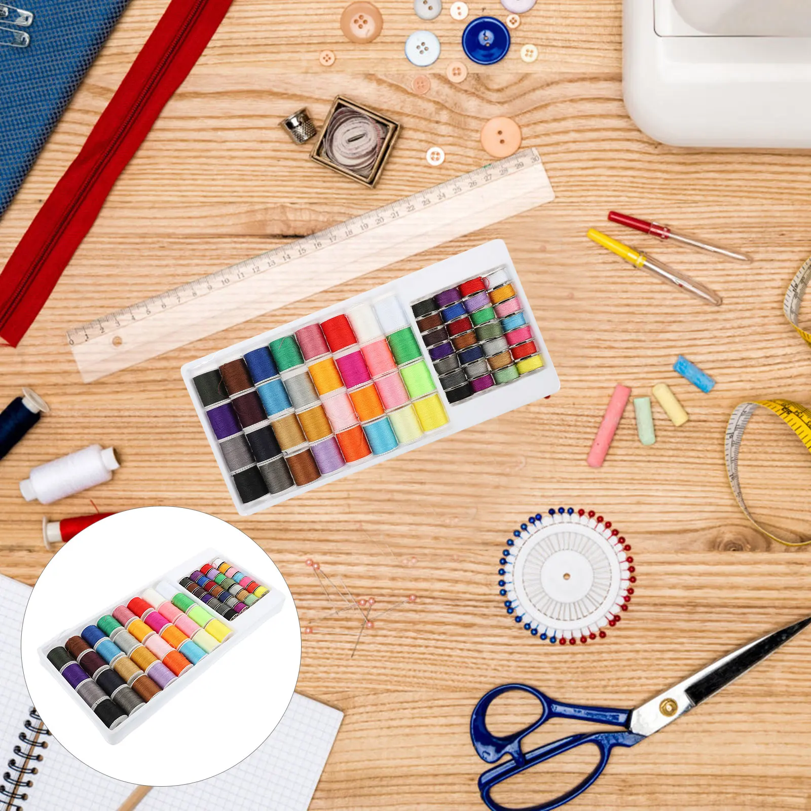 60pcs Wire Box Set Thread Kit Multicolored Embroidery Threads For Sewing Machine Home Supply Sewing Accessories Multi Function
60pcs Wire Box Set Thread Kit Multicolored Embroidery Threads For Sewing Machine Home Supply Sewing Accessories Multi Function