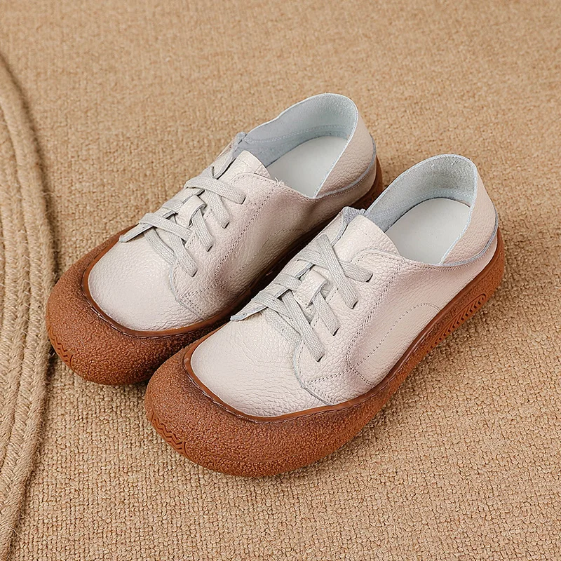 Vintage Style Tied Up Flats Ladies Soft Real Leather Loafers Women's Moccasins Durable Grippy Daily Wear Flats Mom Hiking Shoes
Vintage Style Tied Up Flats Ladies Soft Real Leather Loafers Women's Moccasins Durable Grippy Daily Wear Flats Mom Hiking Shoes