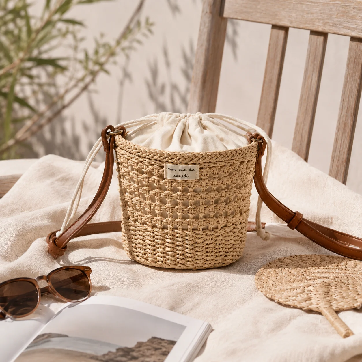 Straw Bucket Bag French Woven Drawstring Bag Summer Straw Crossbody Bag Hollow Out Straw Bucket Bag Bohemian Woven Bag
Straw Bucket Bag French Woven Drawstring Bag Summer Straw Crossbody Bag Hollow Out Straw Bucket Bag Bohemian Woven Bag