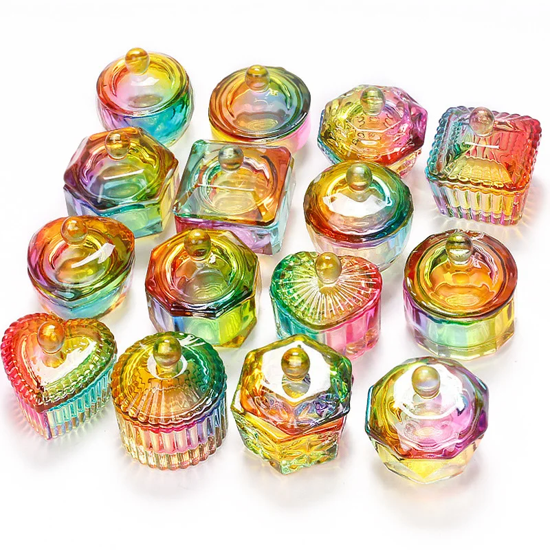 Nail Aurora Crystal Cup with Lid for Acrylic Powder Liquids Glass Nail Art Washing Pen Cup with Colorful Coating New Arrivals
Nail Aurora Crystal Cup with Lid for Acrylic Powder Liquids Glass Nail Art Washing Pen Cup with Colorful Coating New Arrivals