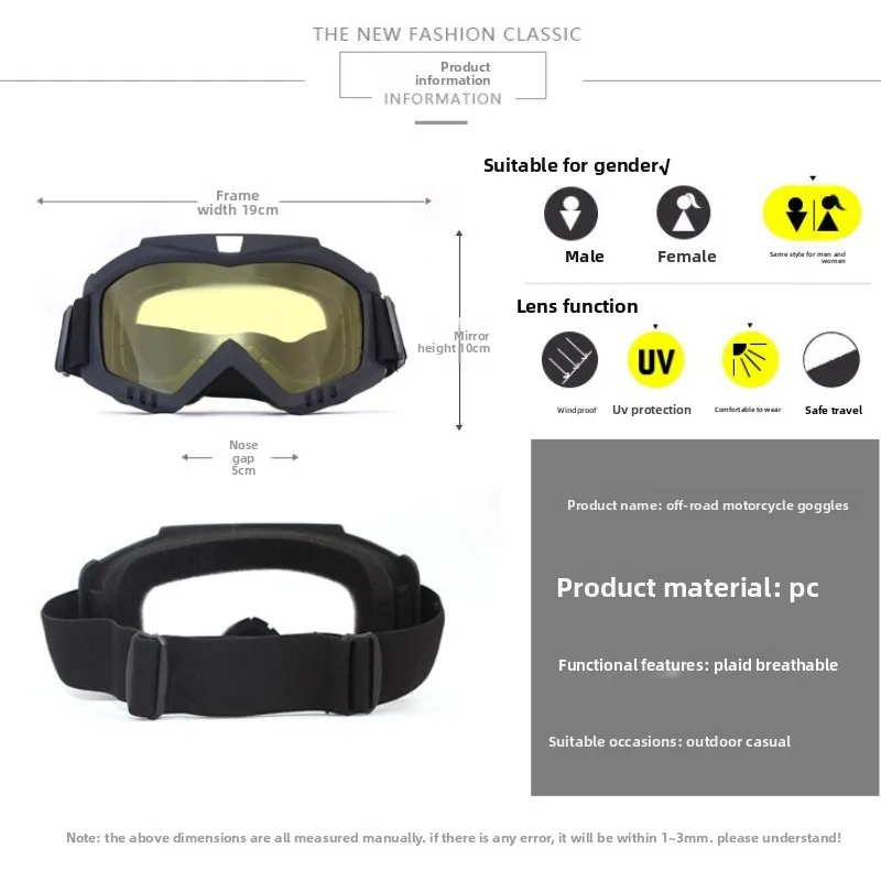 Cycling Dustproof Adjustable Motorcycle Eyewear Outdoor Riding Climbing Sunglasses Sport Windproof Mask Ski Goggle Fishing Glass
Cycling Dustproof Adjustable Motorcycle Eyewear Outdoor Riding Climbing Sunglasses Sport Windproof Mask Ski Goggle Fishing Glass