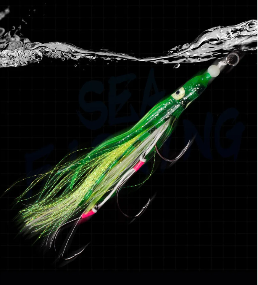 Luminous Hairtail Bait Sea Fishing Lure Attractive Squid Fish HookS Glowing Squid Bait Deep Sea Boat Fishing Big Sea Fish Lure
Luminous Hairtail Bait Sea Fishing Lure Attractive Squid Fish HookS Glowing Squid Bait Deep Sea Boat Fishing Big Sea Fish Lure
