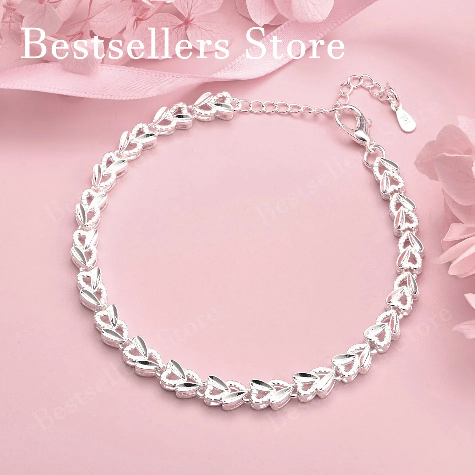 925 sterling silver 8-inch minimalist heart bracelet for women's parties, fashionable weddings, jewelry accessories
925 sterling silver 8-inch minimalist heart bracelet for women's parties, fashionable weddings, jewelry accessories