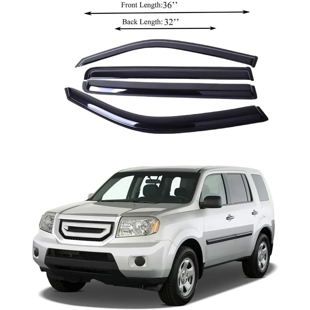 For 2009-15 Honda Pilot Window Visors Sun Rain Guards Wind Deflectors Shades
For 2009-15 Honda Pilot Window Visors Sun Rain Guards Wind Deflectors Shades