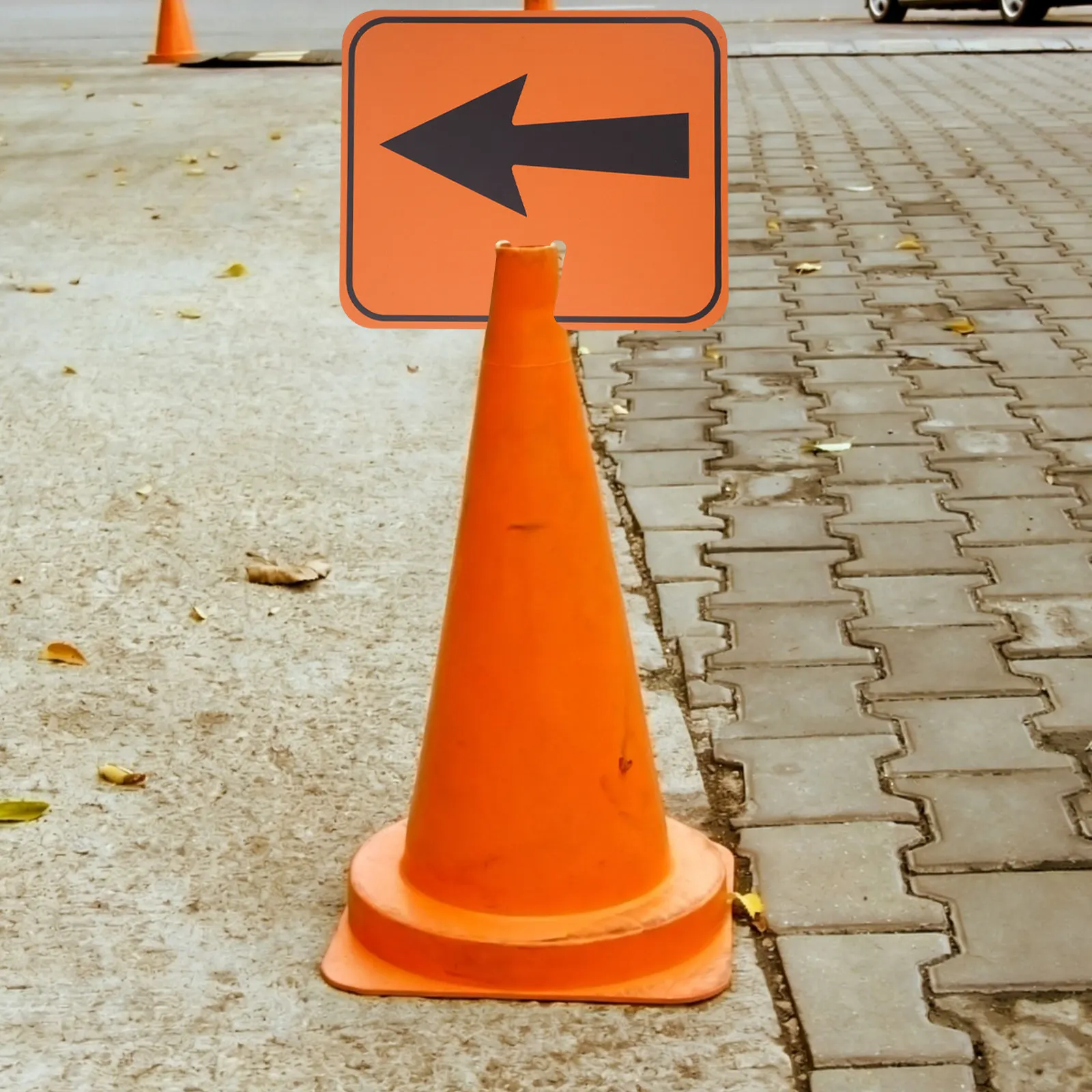 Traffic Arrow Orange Sign Road Cone Top Directional Left Right Arrow Sign Road Barricade Outdoor Construction Traffic Safety
Traffic Arrow Orange Sign Road Cone Top Directional Left Right Arrow Sign Road Barricade Outdoor Construction Traffic Safety