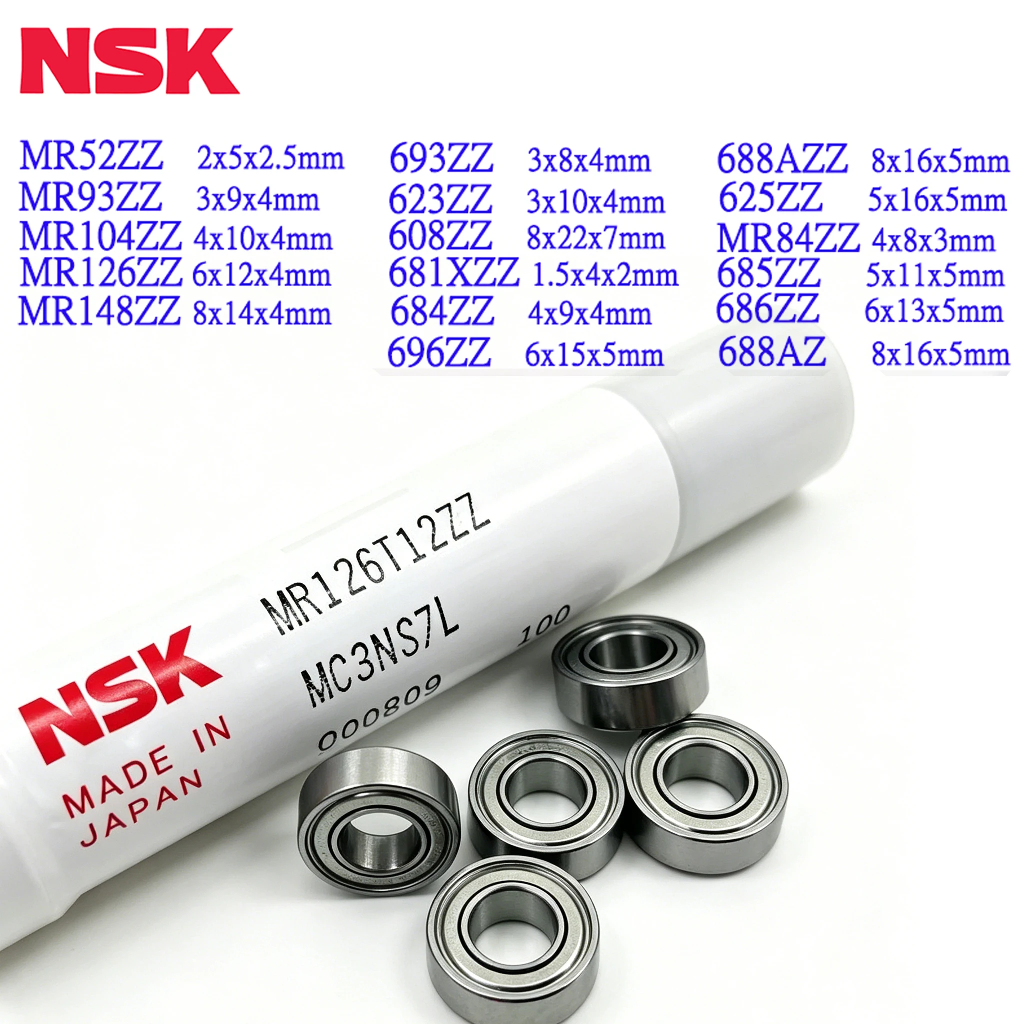 20PC High Speed NSK Micro Deep Groove Ball Bearing MR52ZZ 693ZZ 623ZZ 688AZ 688ZZ MR104ZZ 681XZZ 684ZZ 625ZZ 685ZZ 686ZZ MR148ZZ
20PC High Speed NSK Micro Deep Groove Ball Bearing MR52ZZ 693ZZ 623ZZ 688AZ 688ZZ MR104ZZ 681XZZ 684ZZ 625ZZ 685ZZ 686ZZ MR148ZZ