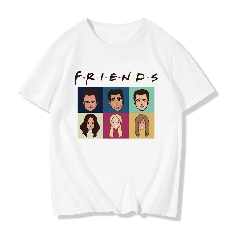 Новая летняя женская хлопковая футболка с короткими рукавами Friend Rachel Monica с круглым вырезом и принтом в стиле Харадзюку, женская одежда
Новая летняя женская хлопковая футболка с короткими рукавами Friend Rachel Monica с круглым вырезом и принтом в стиле Харадзюку, женская одежда