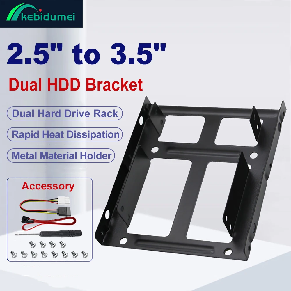 Metal Material 2.5" To 3.5" Dual Hard Drive Bay Mounting Bracket - 2 X 2.5" To 3.5" HDD / SSD Bracket Desktop Hard Drive Rack
Metal Material 2.5" To 3.5" Dual Hard Drive Bay Mounting Bracket - 2 X 2.5" To 3.5" HDD / SSD Bracket Desktop Hard Drive Rack