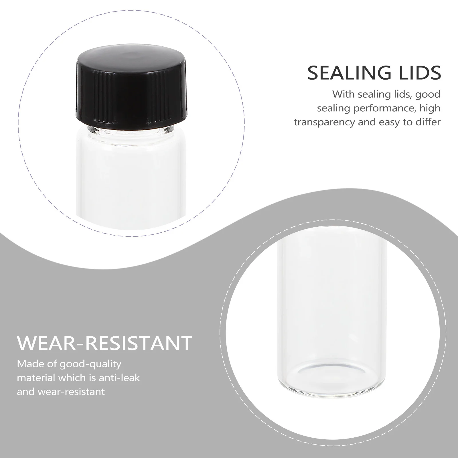 25 Pcs Refillable Vial with Lid Empty Glass Bottle Transparent Experiment Bottles
25 Pcs Refillable Vial with Lid Empty Glass Bottle Transparent Experiment Bottles