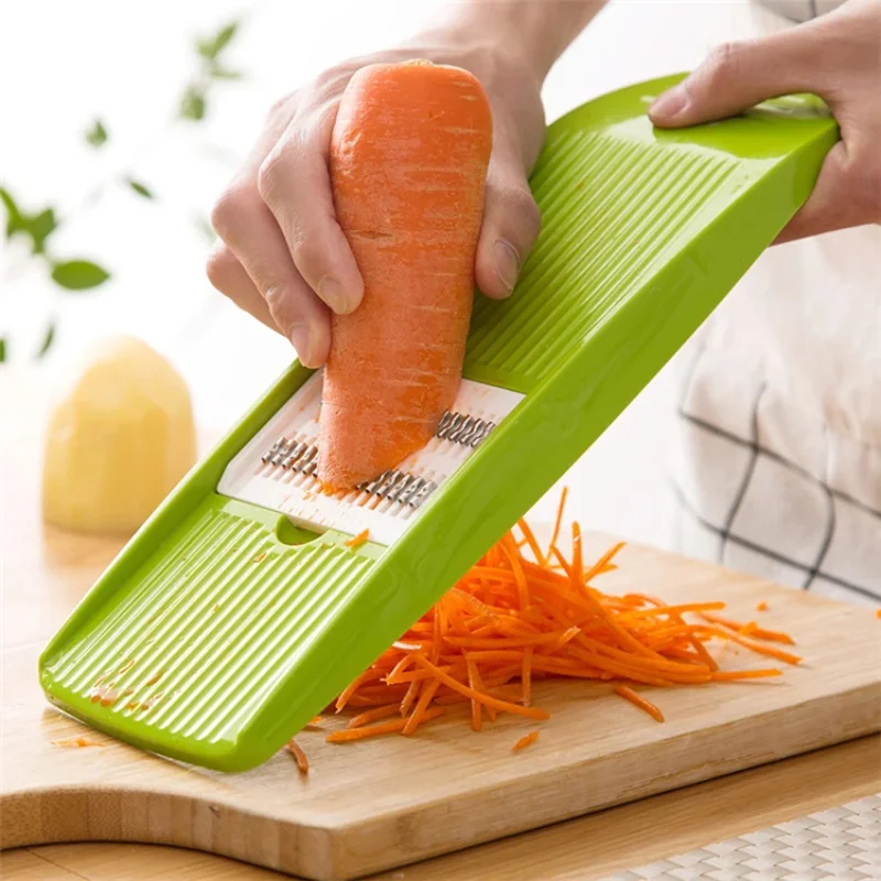 Измельчитель пищевых продуктов, овощерезка из нержавеющей стали с 3-лезвийными лезвиями, нож для нарезки Julienne для картофеля, моркови, кухонные гаджеты
Измельчитель пищевых продуктов, овощерезка из нержавеющей стали с 3-лезвийными лезвиями, нож для нарезки Julienne для картофеля, моркови, кухонные гаджеты