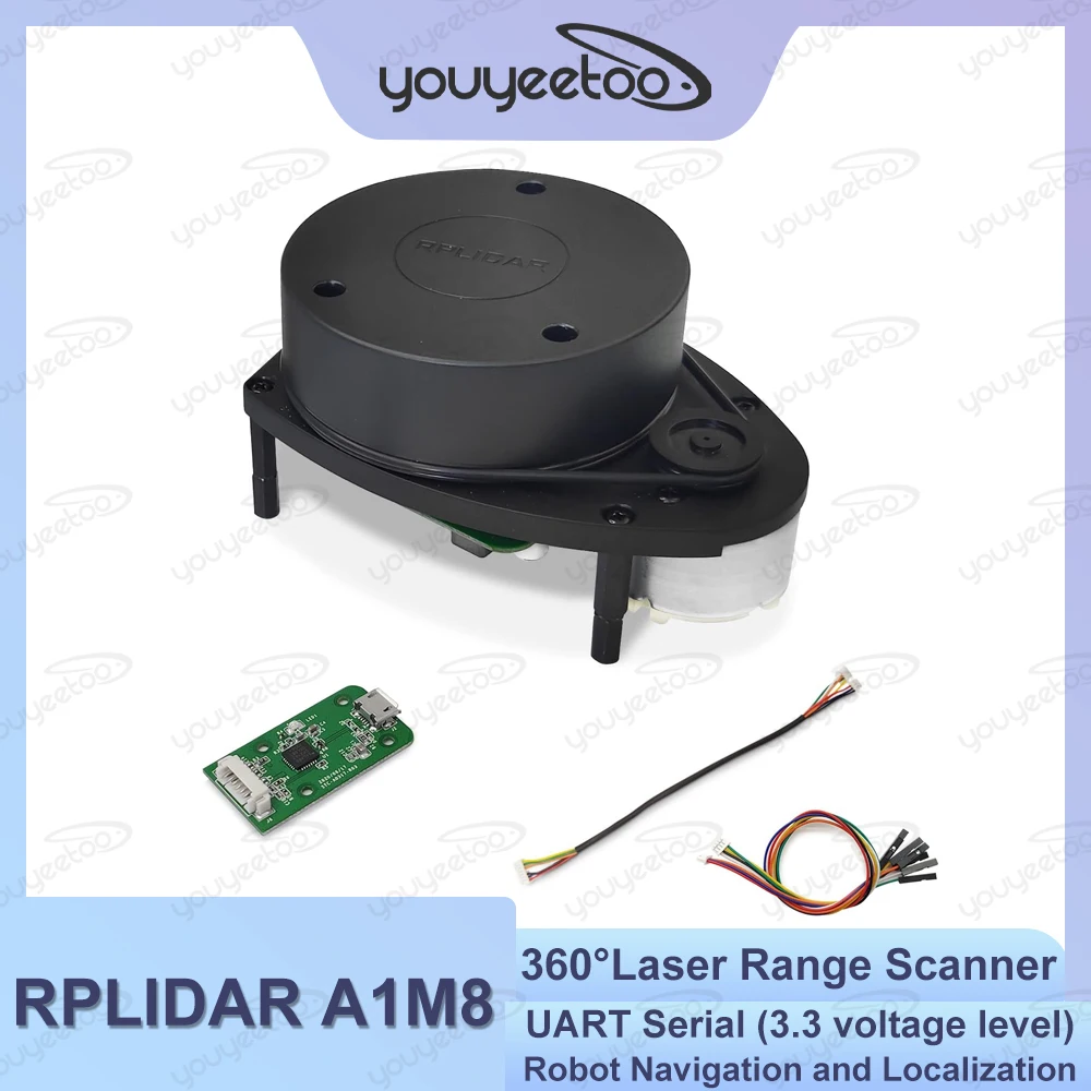 Slamtec RPLIDAR A1 2D 360 Degree 12 Meters Scanning Radius Lidar Sensor A1M8 Scanner For Robot Navigates And Avoids Obstacles
Slamtec RPLIDAR A1 2D 360 Degree 12 Meters Scanning Radius Lidar Sensor A1M8 Scanner For Robot Navigates And Avoids Obstacles