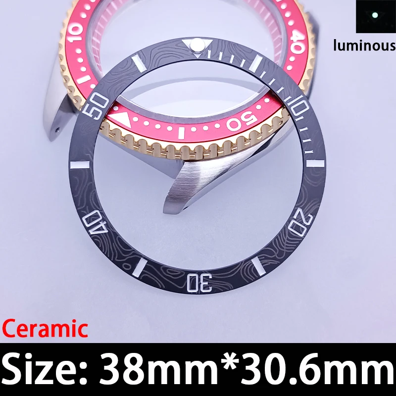 38mm*30.6mmLuminous Ceramic Bezel Dive Watch ModdingPartWaterproof Scratch-Resistant Watch Accessory Replacement Ring for Repair
38mm*30.6mmLuminous Ceramic Bezel Dive Watch ModdingPartWaterproof Scratch-Resistant Watch Accessory Replacement Ring for Repair