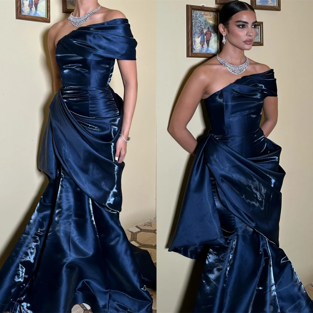 Customized Sexy Satin One Shoulder Evening Dress Simple Mermaid Prom Dresses Sparkly Sweep Train Special Occasion Gowns
Customized Sexy Satin One Shoulder Evening Dress Simple Mermaid Prom Dresses Sparkly Sweep Train Special Occasion Gowns