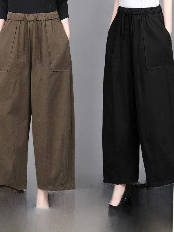 Summer Thin Pure Cotton Wide Leg Pants Nine Points Casual Loose Fit High Waist Quick Dry Women's New Style Elastic Waist Slim...
Summer Thin Pure Cotton Wide Leg Pants Nine Points Casual Loose Fit High Waist Quick Dry Women's New Style Elastic Waist Slim...
