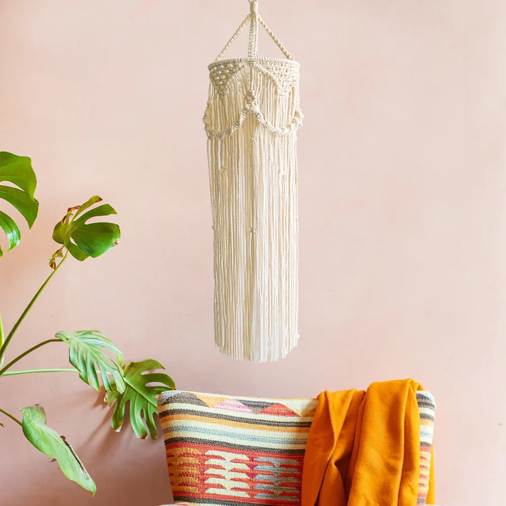 Handwoven Cotton Rope Lampshade Bohemian Chandelier Decor Tassel Soft Decoration Hotel Bedroom Home Decor Rectangular Stripe
Handwoven Cotton Rope Lampshade Bohemian Chandelier Decor Tassel Soft Decoration Hotel Bedroom Home Decor Rectangular Stripe