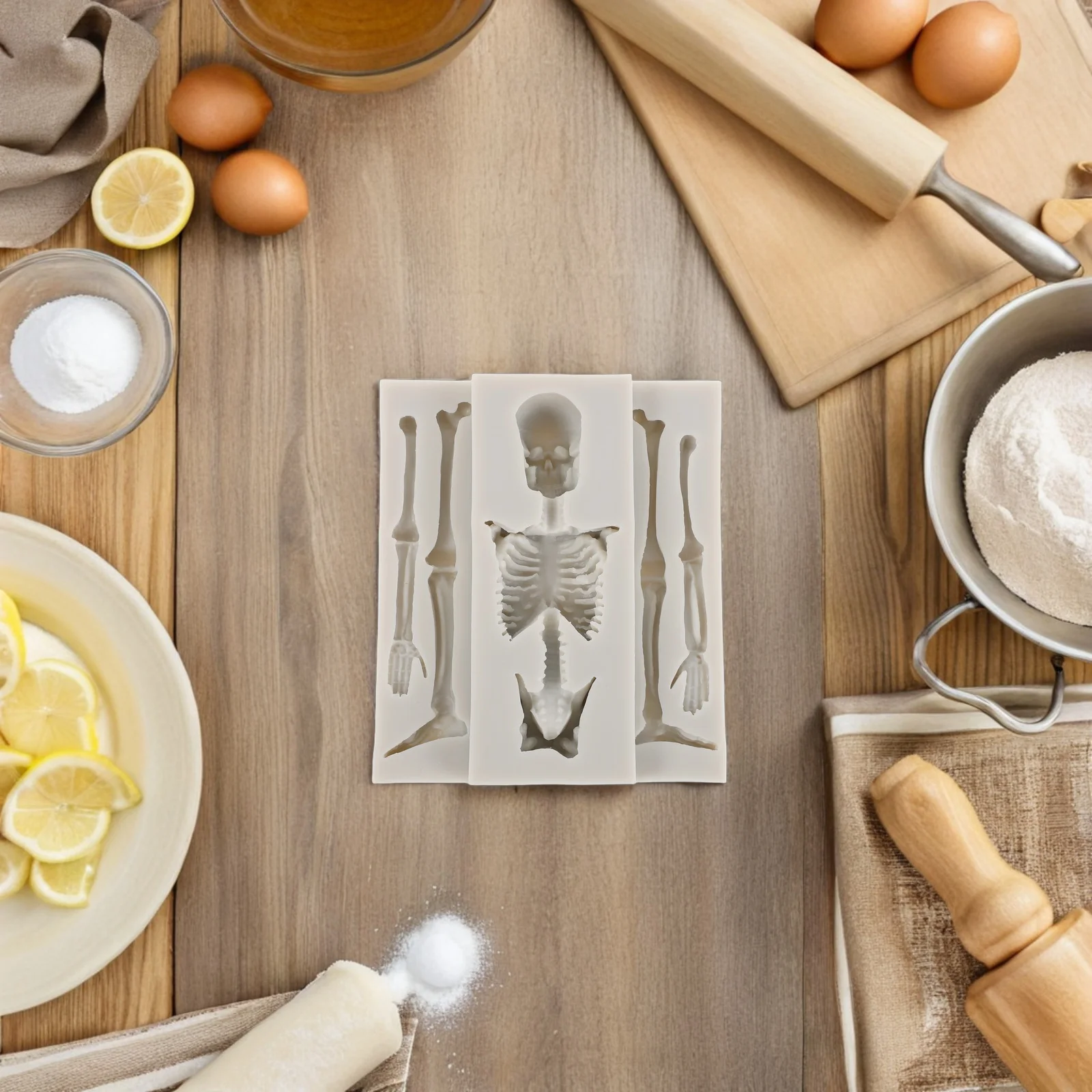 2pcs Halloween Baking Mold Skull Ice Cube Candy Silicone Molds Reusable Non-Stick Heat Resistant Food Grade for Fondant Cookies
2pcs Halloween Baking Mold Skull Ice Cube Candy Silicone Molds Reusable Non-Stick Heat Resistant Food Grade for Fondant Cookies