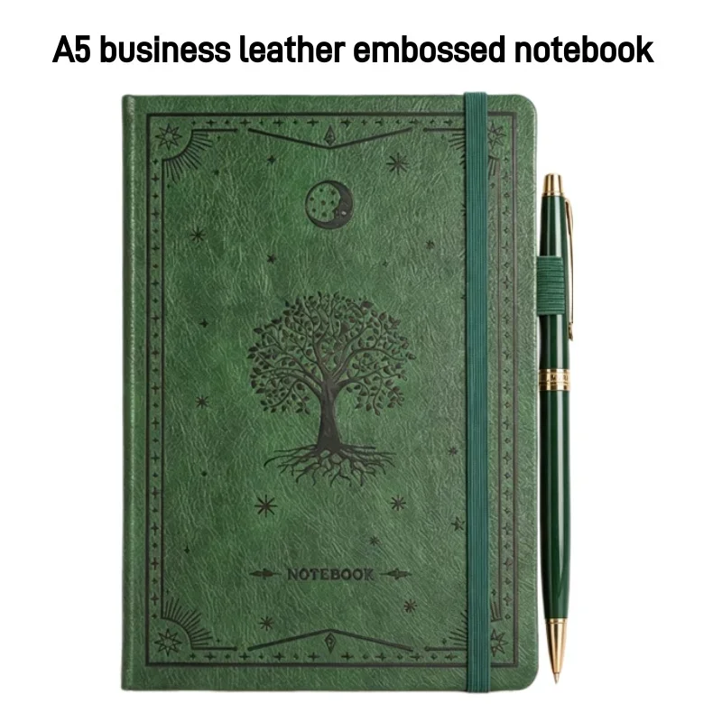 Embossed PU Leather A5 Business Journal with Elastic Band Thick Notebook Luxury Gift for Corporate Clients Colleagues Birthday
Embossed PU Leather A5 Business Journal with Elastic Band Thick Notebook Luxury Gift for Corporate Clients Colleagues Birthday