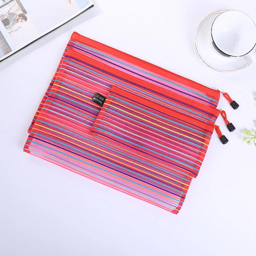 3Pcs Nylon Mesh File Bags Colorful Zipper Pouch Set Portable Document Organizer Office School Storage File Holder
3Pcs Nylon Mesh File Bags Colorful Zipper Pouch Set Portable Document Organizer Office School Storage File Holder