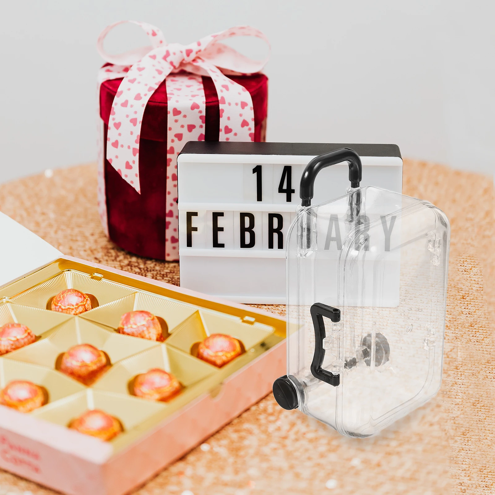 12 Pcs Suitcase Packaging Box Clear Party Favor Boxes Mini Suitcases Trolley Luggage Containers
12 Pcs Suitcase Packaging Box Clear Party Favor Boxes Mini Suitcases Trolley Luggage Containers