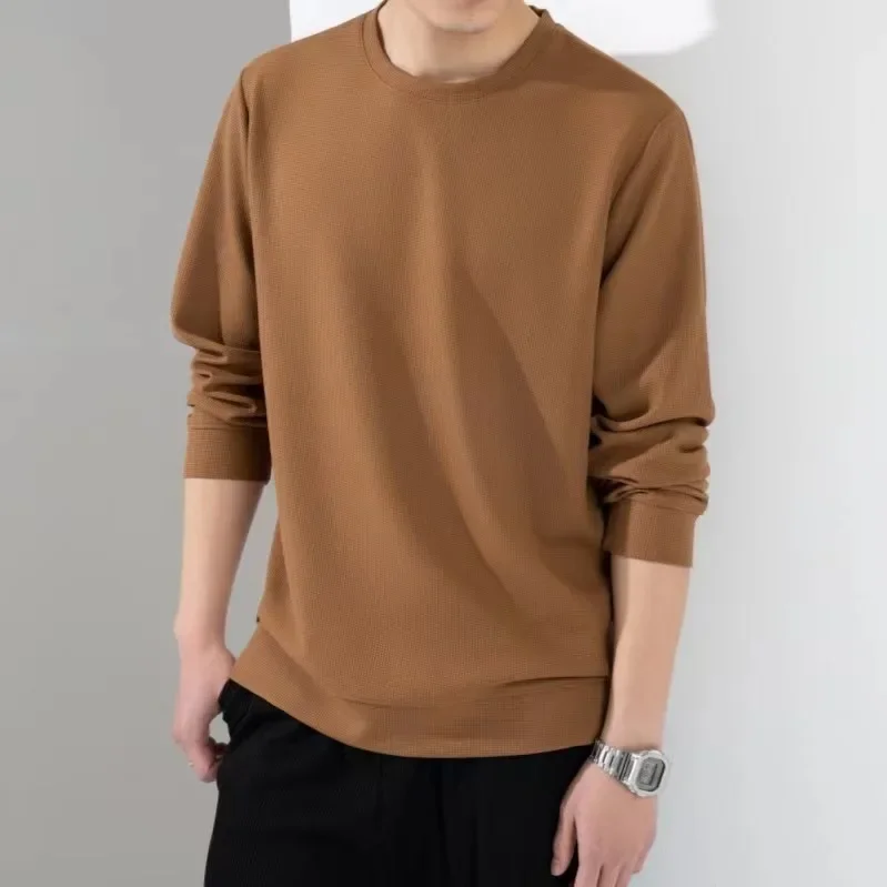 2023 Spring Autumn New Solid Color Round Neck Long Sleeve Fashion Sweatshirts Man Casual High Street Waffler All-match Pullovers
2023 Spring Autumn New Solid Color Round Neck Long Sleeve Fashion Sweatshirts Man Casual High Street Waffler All-match Pullovers