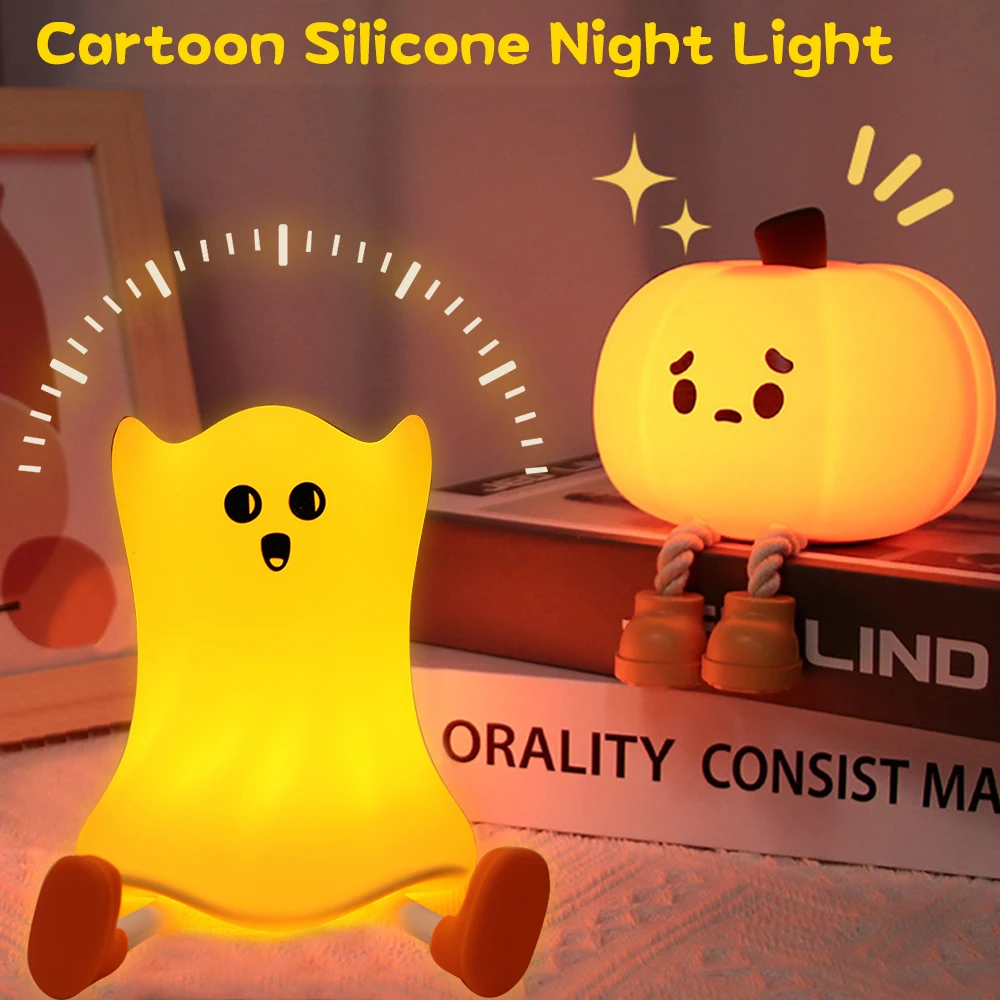 Сенсорный силиконовый фонарь, милая тыква, призрак в форме фонаря, USB, перезаряжаемый, регулируемый стиль, искусственное настроение
Сенсорный силиконовый фонарь, милая тыква, призрак в форме фонаря, USB, перезаряжаемый, регулируемый стиль, искусственное настроение