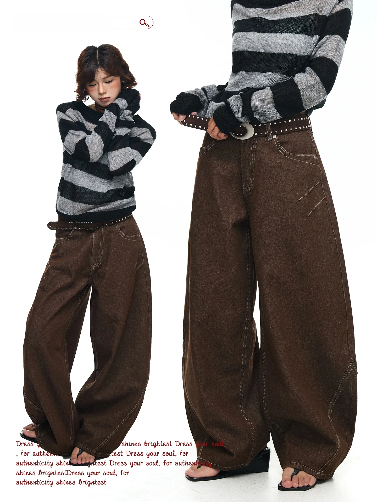 Chen Stiy Old Store Vintage Waed Denim Jeans Women's High Waist Straight Leg Wide Leg Pants Knife Design Casual Sle
Chen Stiy Old Store Vintage Waed Denim Jeans Women's High Waist Straight Leg Wide Leg Pants Knife Design Casual Sle