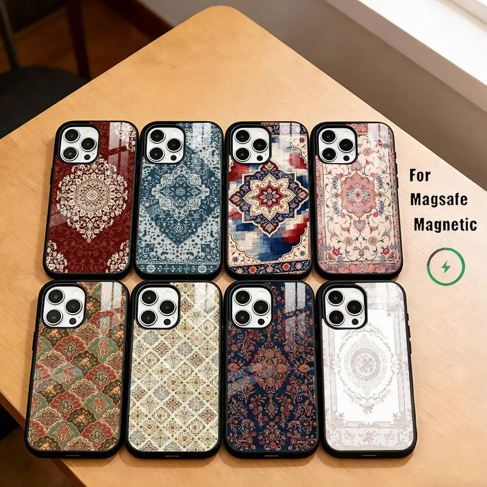 Persian Carpet Floral Pattern Phone Case For iPhone17,16,15,14,13,12,11 Plus,Pro Magnetic with Magsafe Wireless Charging
Persian Carpet Floral Pattern Phone Case For iPhone17,16,15,14,13,12,11 Plus,Pro Magnetic with Magsafe Wireless Charging