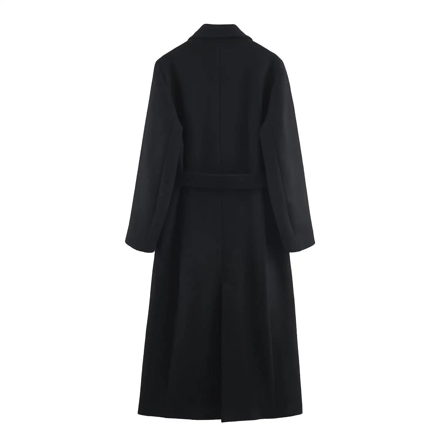 Fashionable Casual Mixed Fiber Long Coat with Belt Women's Outerwear Cross-Border Long Sleeve Flip-Collar Color Coat
Fashionable Casual Mixed Fiber Long Coat with Belt Women's Outerwear Cross-Border Long Sleeve Flip-Collar Color Coat