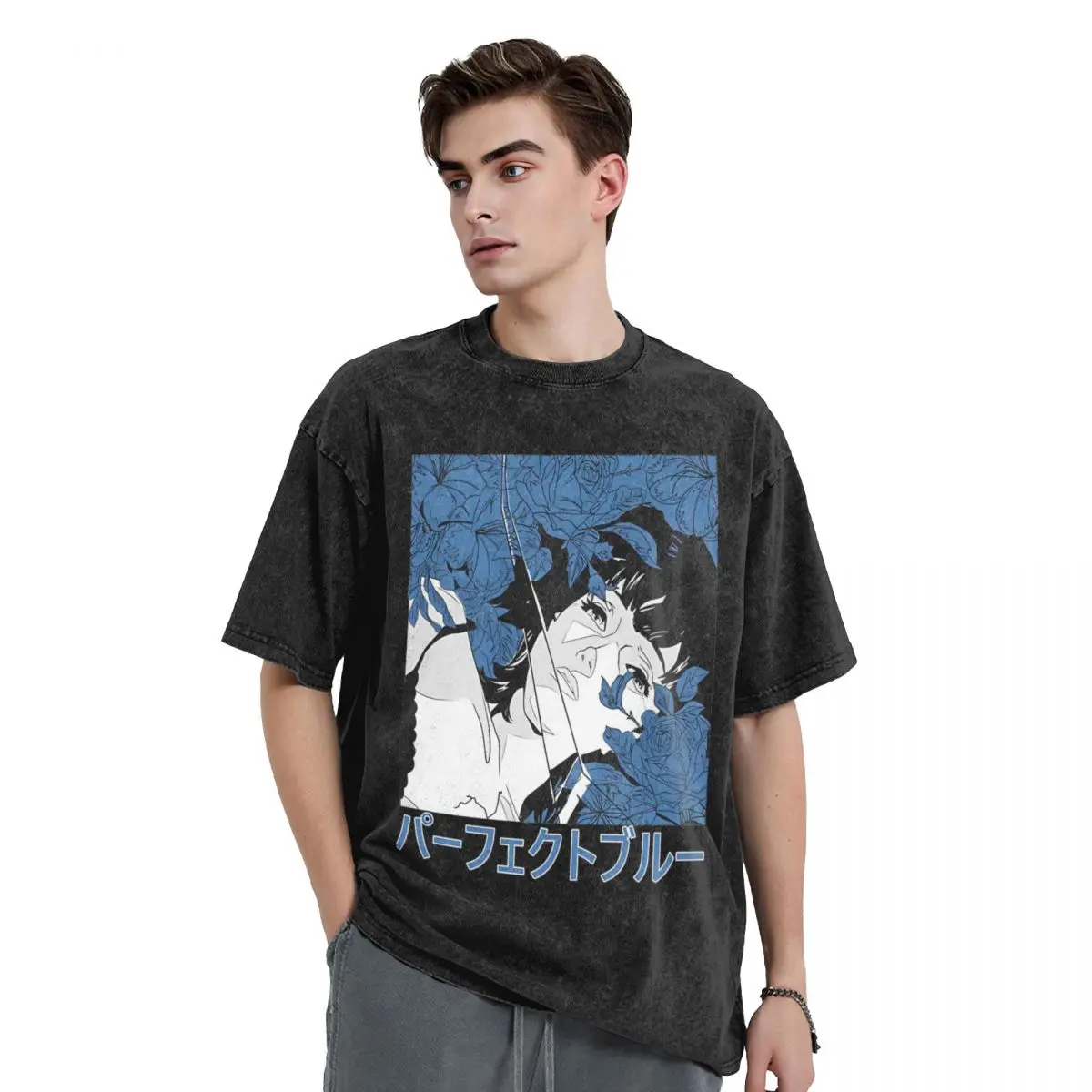 Men T Shirt Perfect Blue Washed T-Shirts Trending Satoshi Kon Anime Summer Tee Shirt Aesthetic Pattern Cotton Tops Gift
Men T Shirt Perfect Blue Washed T-Shirts Trending Satoshi Kon Anime Summer Tee Shirt Aesthetic Pattern Cotton Tops Gift