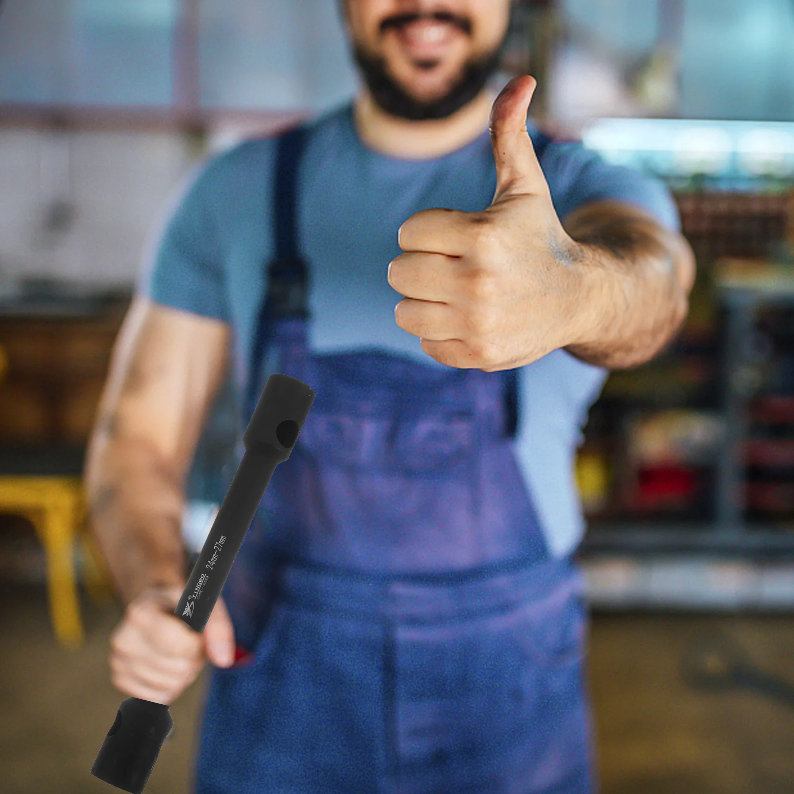 Car Tires Disassembly Wrench Double-Ended Socket Black 24-27 30Cm High Strength Socket Tool for Lug Nuts Wheel Tire Repair
Car Tires Disassembly Wrench Double-Ended Socket Black 24-27 30Cm High Strength Socket Tool for Lug Nuts Wheel Tire Repair