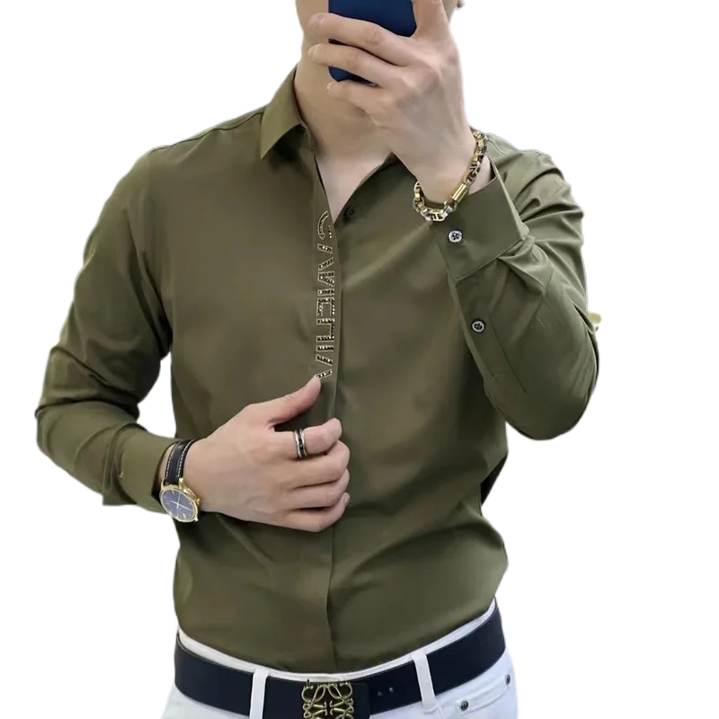 Men's Long Sleeve Breathable Shirt, Non-Ironing Shirts, Business Tops, Spring and Autumn, High Quality
Men's Long Sleeve Breathable Shirt, Non-Ironing Shirts, Business Tops, Spring and Autumn, High Quality