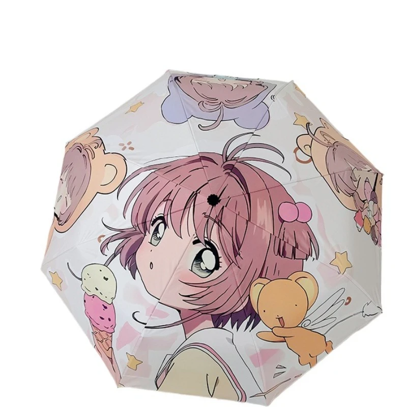 Аниме Card Captor Sakura зонтик Kawaii Girl Pattern автоматический ручной складной портативный зонт от дождя и солнца подарки для косплея 
Аниме Card Captor Sakura зонтик Kawaii Girl Pattern автоматический ручной складной портативный зонт от дождя и солнца подарки для косплея