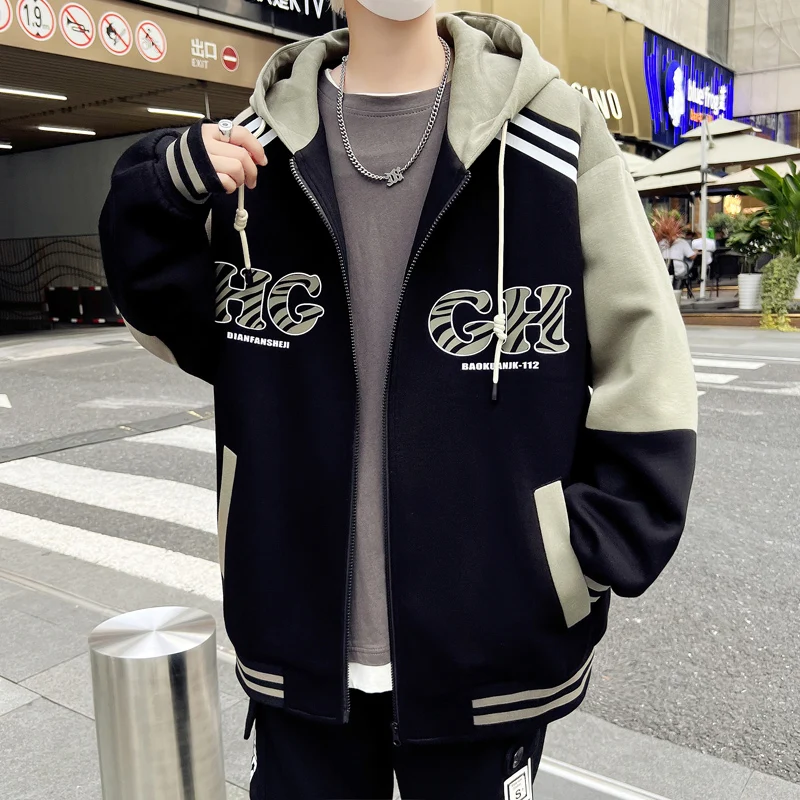 Casual Men's Hooded Jackets Spring Autumn High Quality Loose Coats Youth Street Wear Tops Clothing Outdoor Sports Zipper Hoody
Casual Men's Hooded Jackets Spring Autumn High Quality Loose Coats Youth Street Wear Tops Clothing Outdoor Sports Zipper Hoody