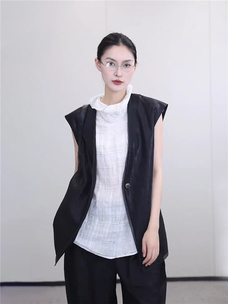 Летний шелковистый жилет Jieji Zhang с эффектом ледяного прикосновения, легкий, женский, с V-образным вырезом, для повседневной носки, из смесового хлопка, стандартный крой
Летний шелковистый жилет Jieji Zhang с эффектом ледяного прикосновения, легкий, женский, с V-образным вырезом, для повседневной носки, из смесового хлопка, стандартный крой