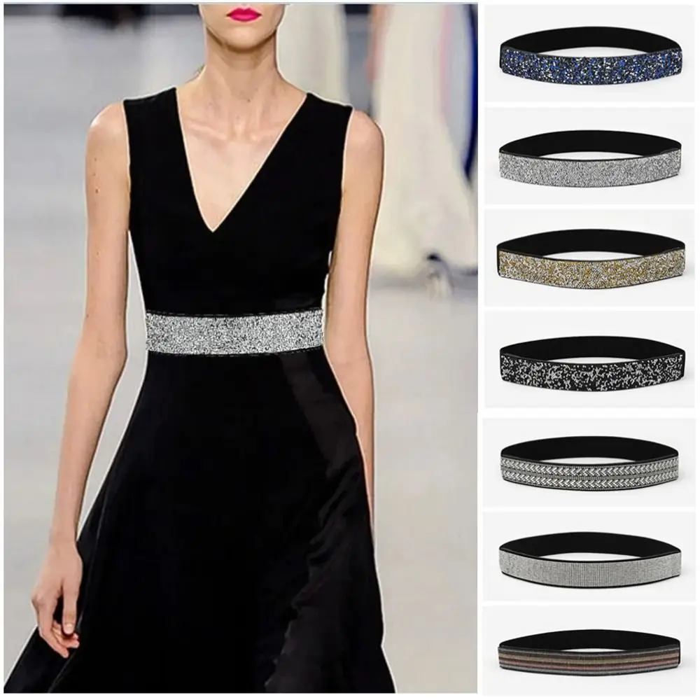 Fashion PU Material Elastic Ladies Belt Elastic Sparkling Crystal Diamond Skirt Waistband Wide Rhinestone Inlaid Belt Women
Fashion PU Material Elastic Ladies Belt Elastic Sparkling Crystal Diamond Skirt Waistband Wide Rhinestone Inlaid Belt Women
