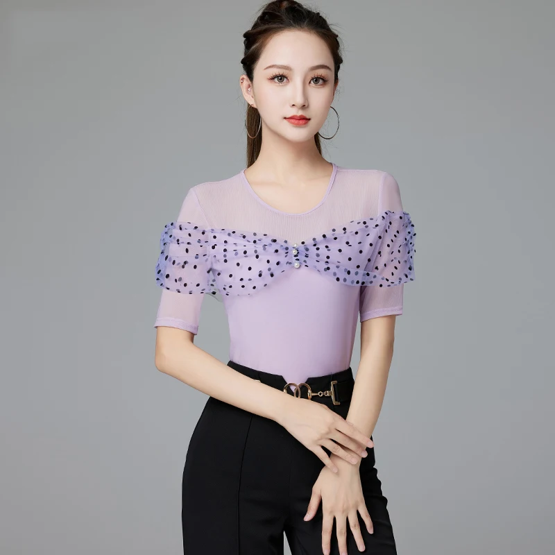 2023 New Latin Dance Practice Clothes For Women Short Sleeved Shirts Chacha Rumba Tango Modern Dance Performance Wear DQL8523
2023 New Latin Dance Practice Clothes For Women Short Sleeved Shirts Chacha Rumba Tango Modern Dance Performance Wear DQL8523