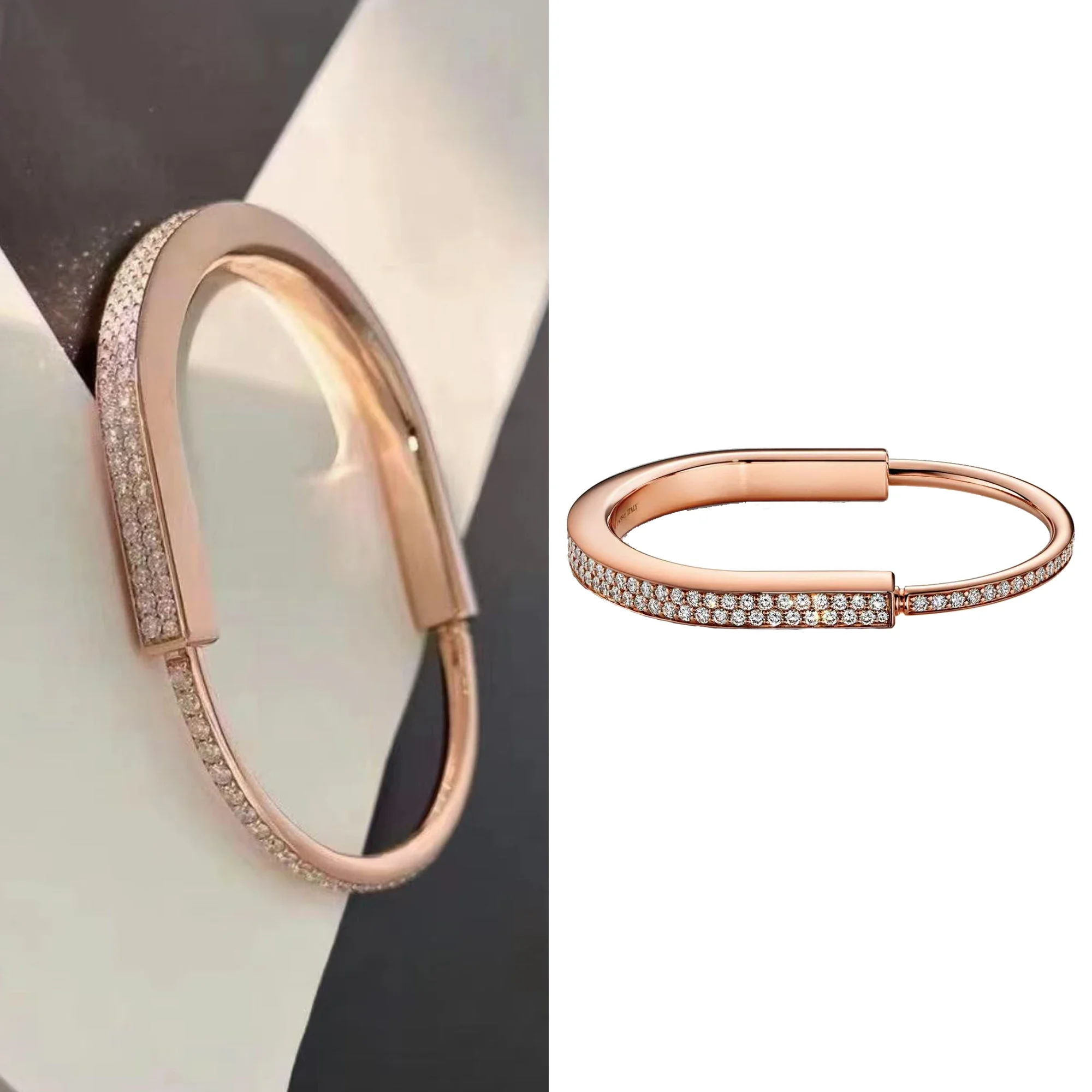 High end luxury diamond studded bracelet made of pure silver S925, with a charming temperament and high-quality Lock series
High end luxury diamond studded bracelet made of pure silver S925, with a charming temperament and high-quality Lock series